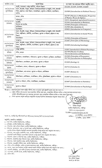 honours 1st year exam routine image file page 02