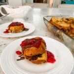 The plated and finished Baked Nutella French Toast