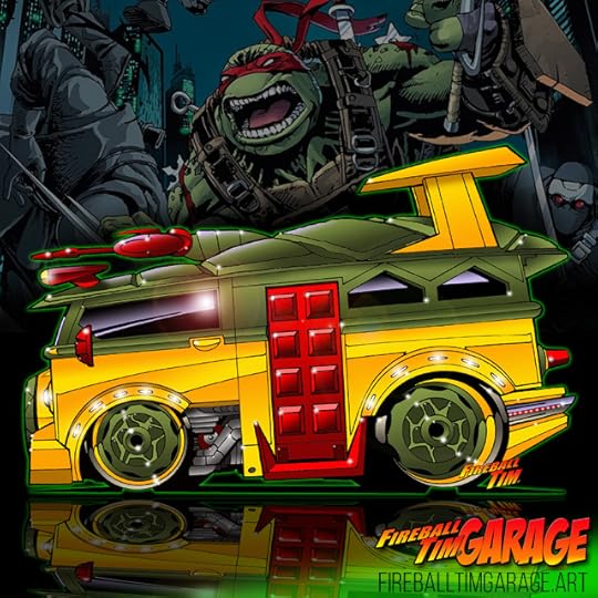Teenage Mutant Ninja Turtle Van Concept Art by Fireball Tim