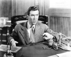 James Stewart as George in It's a Wonderful Life. Wikimedia