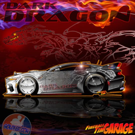 Soldiercon Dark Dragon Mustang Sema Car Concept Art by Fireball Tim