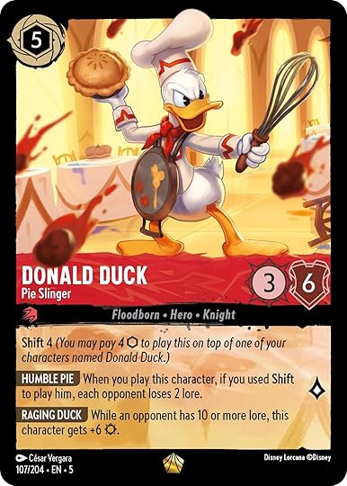 Disney Lorcana Shimmering Skies card Donald Duck