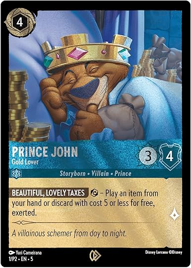 Disney Villainous and Disney Lorcana Shimmering skies Promo_PrinceJohn_EN