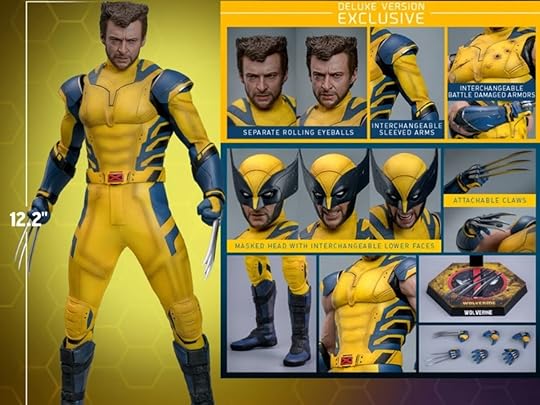 Hot Toys' Wolverine from Deadpool u0026 Wolverine deluxe figure, without mask and with sleeves.