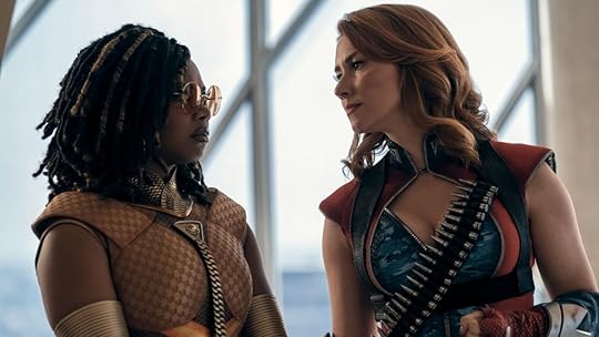 Sister Sage and Firecracker stand together in the boys season four as new members of the seven supe team