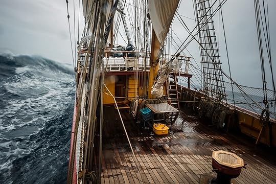 Bark Europa tall ship in the Drake Passage