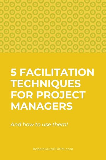 pin image with text: 5 facilitation techniques for project managers and how to use them!