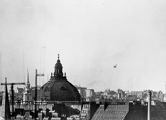 V-1 “buzz bomb” falling over Covent Garden area of London, 14 June 1944 (US Air Force: 090928-F-1234S-009)