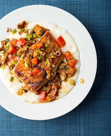 A plate of Southern fish and grits, made with tripletail.