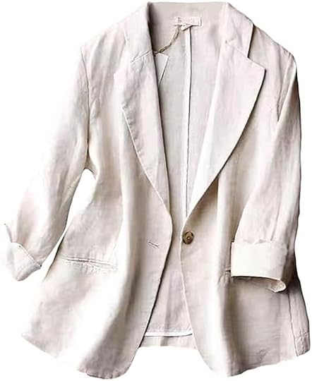women's linen blazer