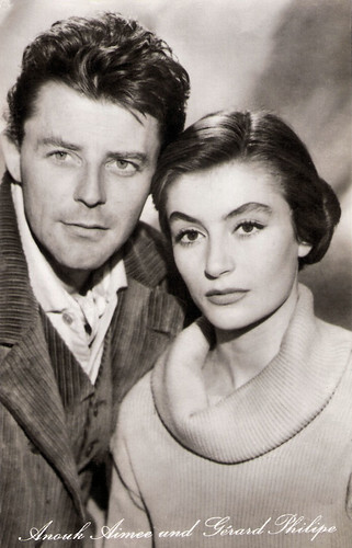 Gérard Philipe and Anouk Aimée in Les amants de Montparnasse (1958)