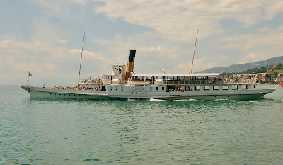 Montreux 1908 Belle Epoque paddle steamer