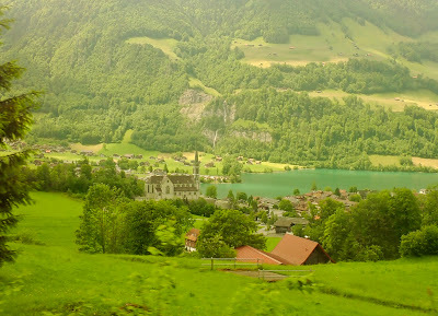 Golden Pass Train Viewing Beautiful Countryside Lungern Switzerland