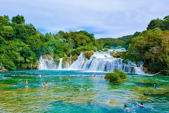 Waterfall in the Krka National Park, in Croatia