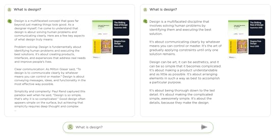 Ask LukeW large language model comparison for answer generation