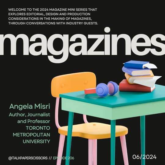 Illustrated graphic with a stylized green desk with headphones and a stack of books on top on a black background.