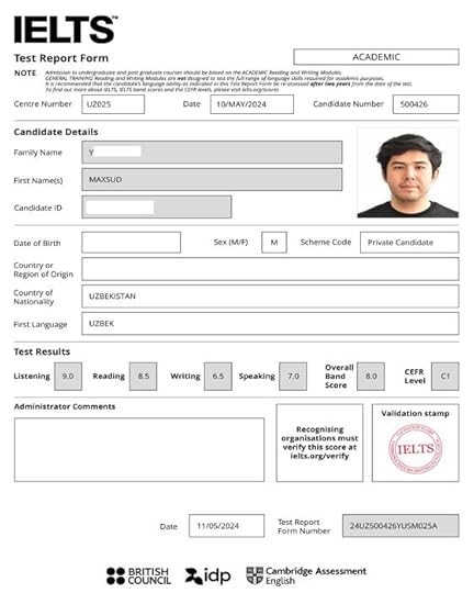 Best IELTS test result May 2023