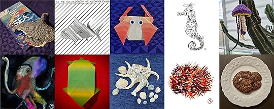 Small photos and scans of the first 10 Sea Creatures of the Day for the BE THE SEA campaign