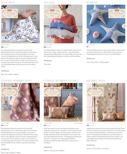 NEW! Tilda Creating Memories Fabric Collection by Tone Finnanger