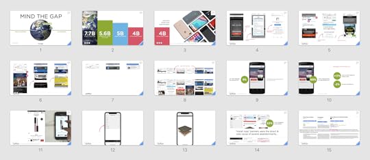Example of LukeW's Mind the Gap slide deck