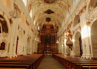 Beautiful Inside Jesuit Church Lucerne Switzerland