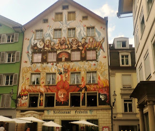 Colorful Building Lucerne Switzerland