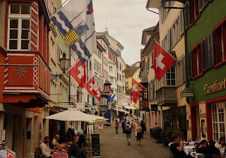 Beautiful Augustinergasse Street Zurich Switzerland