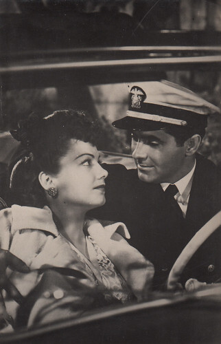 Anne Baxter and Tyrone Power in Crash Drive (1943)