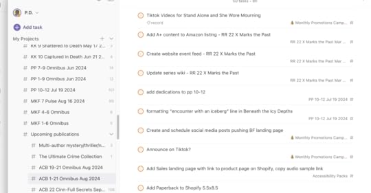 Writing projects in Todoist