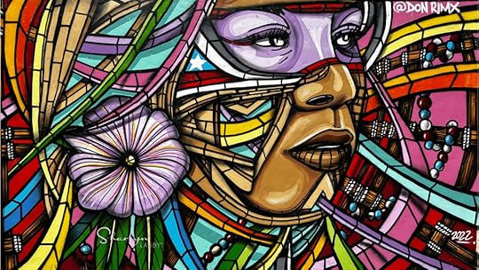 wall art creative face representing artificial intelligence AI curiosity