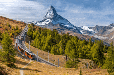 Gornergrat Railway Matterhorn Mountain Zermatt Switzerland