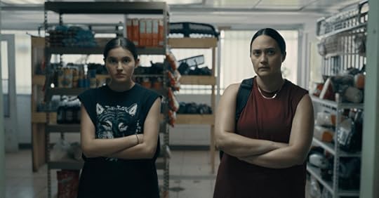 Lily Gladstone and Isabel Deroy-Olson as Jax and Roki in