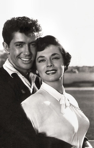 Farley Granger and Ruth Roman in Strangers on a Train (1951)