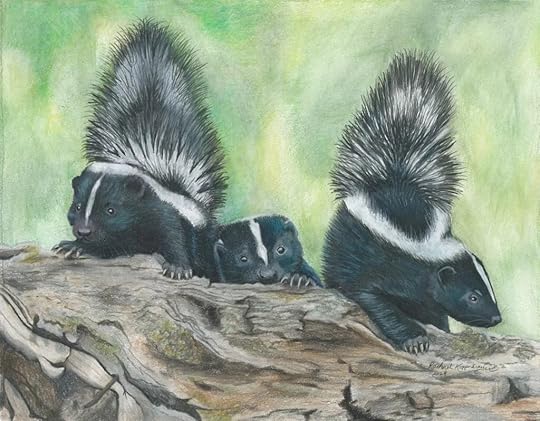 Three skunk kits go sniffing out trouble