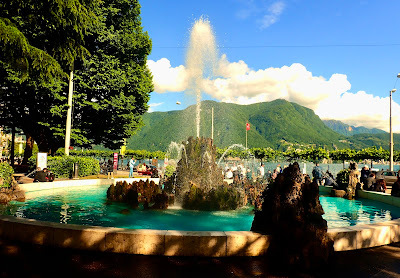 Fountain at Piazza Monzani Lugano Switzerland