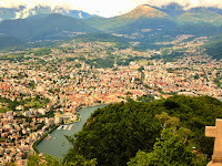View of Lugano from Monte San Salvatore Switzerland