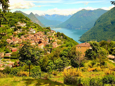 Pretty Village of Bre Switzerland