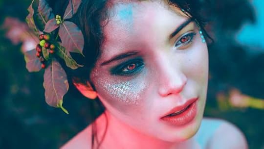 woman wearing green flower headdress