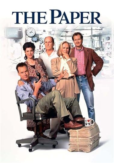 Movie poster for The Paper, featuring Michael Keaton, Marisa Tomei, Robert Duvall, Glenn Close, and Randy Quaid.