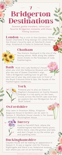 If, like much of America, you have gotten caught up in the gossip and drama of Bridgerton, here are 7 filming locations to indulge in.