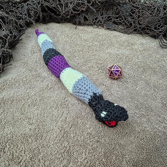 Photo of a crocheted sea snake