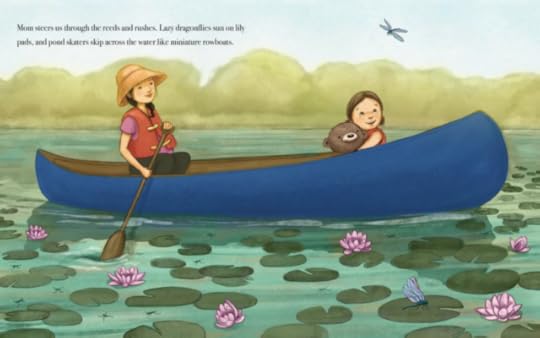 Interior spread from The Blue Canoe