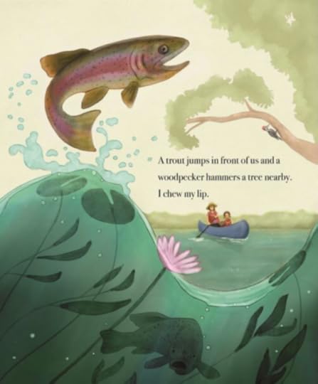 Interior spread from The Blue Canoe