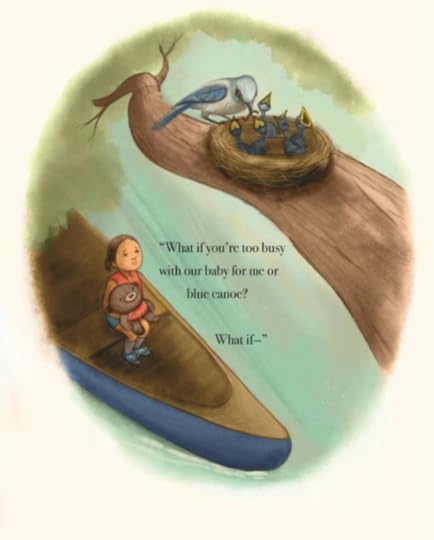 Interior spread from The Blue Canoe