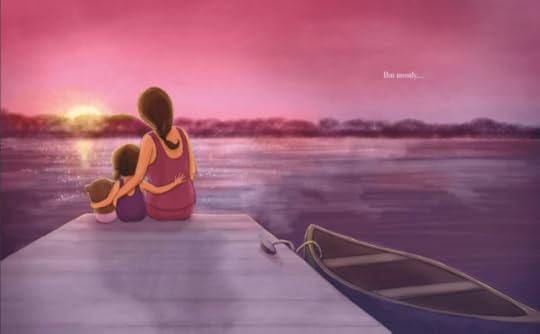 Interior spread from The Blue Canoe