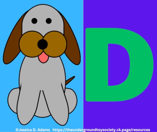 Letter D with Puppy from The Underground Toy Society