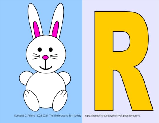 Letter R with Bunny from The Underground Toy Society