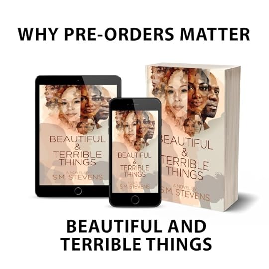 cover of book on tablet, phone and in paperback