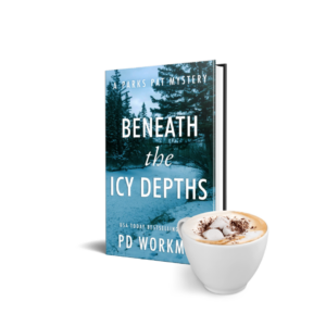 beneath the icy depths book with hot chocolate