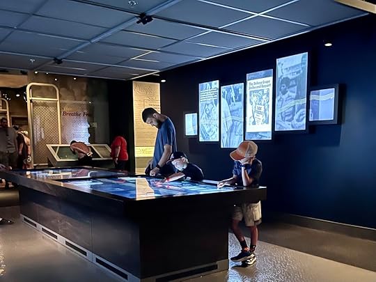 interactive table at the Records of Rights